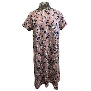 NEW J. Jill Wearever‎ TShirt Dress Knee Length Short Sleeve Dusty Plum Purple M